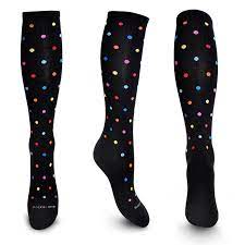 Cotton Compression Socks For Women Graduated Stockings For Nurses Maternity Travel Flight Pregnan High Knee Boots Outfit Cotton Compression Socks Boots Outfit