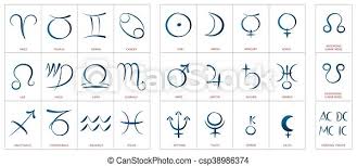 Time zone not sure field. Astrologie Symbolisiert Kalligrafik Astrologische Symbole Zeichen Des Sternzeichens Planetengotter Und Mondknoten Canstock