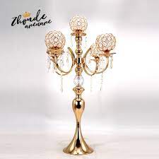 2 pcs round clear crystal glass tealight candle holder set creative hollow glass candle holders dining centerpiece romantic wedding supplies. Upscale Simple Style 5 Arm Gold Crystal Candle Holder Wedding Candle Stand Buy Wedding Candle Stand Wedding Decoration Candle Holders Crystal Candle Stand Product On Alibaba Com