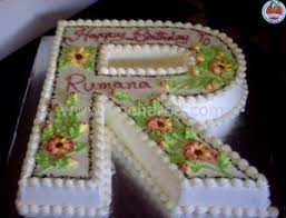 Household plastic mold letter cake baking decorating mold for cake decoration sugarcraft chocolate fondant. Send Birthday Cake To Bangladesh Single Letter Shape Cake With Garden Design Alphabet And Number Cakes Cake From Yummy Yummy