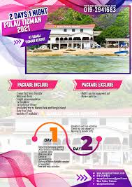 November 07, 2017 2 comments. Pakej Pulau Tioman 2d1n 2020