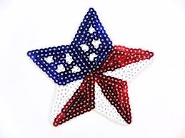 Download Star Applique Sequin Patriotic Red White Blue Iron On Patch