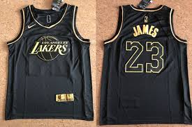 Los angeles lakers lebron james pullover crew fleece. Los Angeles Lakers 23 Lebron James Black Gold Jersey Free Shipping
