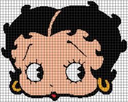 Betty Boop Crochet Graphghan Pattern Chart Graph And Row By