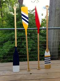 Oars Painted Wood Nautical Decor Custom Painted Choice Of Etsy Wooden Paddle Painted Paddles Painted Oars