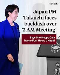 Japanese PM Takaichi Faces Backlash Over Work-Life Balance