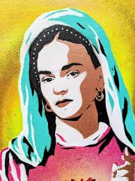 St. Frida Kahlo and Virgin Mary Mash up Original