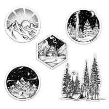 Among The Wild Stickers Black And White Stickers Nature Stickers Black Stickers