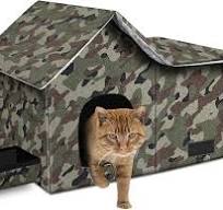 Amazon.com: Casas para gatos al aire libre, cama grande ...