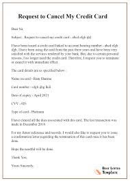 5 Sample Cancellation Letter Template For Credit Card Services Best Letter Template Credit Card Services Credit Card Letter Templates