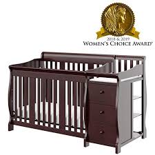 Amazon Com Storkcraft Portofino 4 In 1 Fixed Side Convertible Crib And Changer Espresso Easily Converts To Toddler Convertible Crib Cribs Baby Crib Sheets