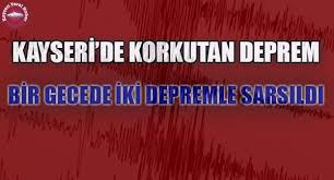 Saatler 15.38'i gösterdiğinde 4.1 şiddetinde bir sarsıntı yaşandığı kaydedilirken vatandaşlar. Kayseri De Deprem