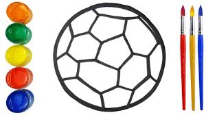 Glitter Football Drawing And Coloring For Kids How To Draw A Football Coloring For Kids Football Crafts Kids Learning Colors