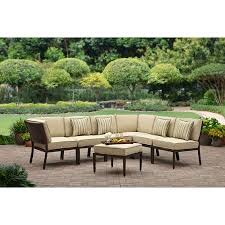 Better Homes And Gardens Shutter 7 Piece Outdoor Sectional Set Seats 6 Walmart Com Patio Furnishings Better Homes And Gardens Patio Sectional