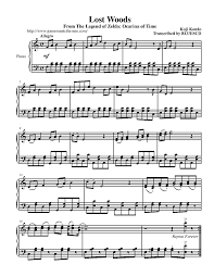 The Legend Of Zelda Lost Woods Piano Sheet Music Sheet Music With Letters Sheet Music Easy Piano Sheet Music