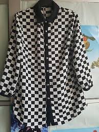 Black And White Checkered Button Up Shirt La Chapelle Black White Chess Check Checkered Button Up Blouse Shirt Emo Fashion Clothing Shoes Accessor Women Shirts Blouse Shirt Blouses Loose Fit Blouse