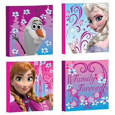 Disney Frozen Canvas Wall Art 4 Pc Pack Walmart Com Frozen Room Frozen Canvas Frozen Bedroom