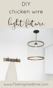 The arranged lighting in the room can give such a mindblowing result to the entire decor. Diy Chicken Wire Light Fixture The Inspired Hive