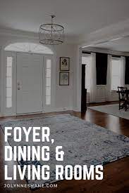 Their home is an excellent example of color that effectively flows from room to room, creating spaces that are dramatic and comfortable. Foyer Living Dining Room Reveal