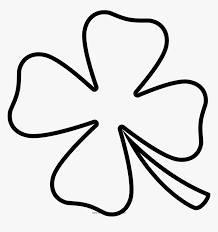 These are simple designs that are suitable for coloring by your tiny tots: Four Leaf Clover Coloring Page Dibujo Trebol De 4 Hojas Hd Png Download Kindpng