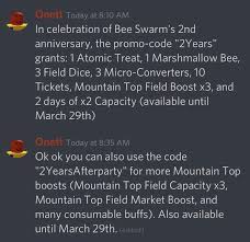 Bee swarm simulator is a popular game within roblox that focuses on hatching bees and collecting pollen to make as much honey as possible. Bee Swarm Leaks On Twitter New Codes Also Happy Birthday Bee Swarm Simulator