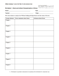There is a wide variety of worksheets. Direct And Indirect Characterization Worksheet Fill Online Printable Fillable Blank Pdffiller