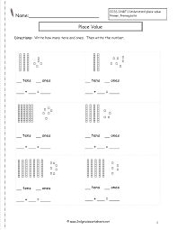 Tens and ones, regrouping : Tens And Ones Worksheet First Grade Preschool Worksheet Gallery