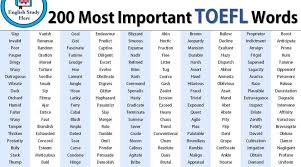 200 Most Important Toefl Vocabulary English Study Toefl English Words