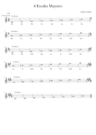 Las escalas mayores son escalas de siete notas, es decir. Escalas Mayores Sheet Music For Piano Solo Musescore Com