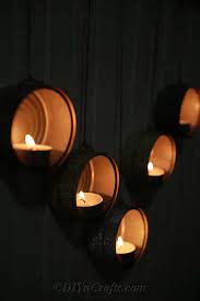 This beautiful reclaimed cedar wood tea light holder is perfect for five tea light candles. How To Make Decorative Tealight Holders From Tuna Cans Diy Crafts