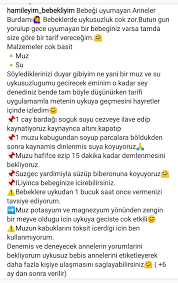 alinti gece uyumayan bebeklere mama bebek dogal saglik uygulamalar