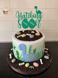 Baby Shower Dinosaur Cake Complete Lollipop Cupcakes Facebook