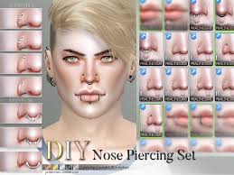 These include ears, nose, eyebrow, and sims 4 lip piercings: Pralinesims Diy Nose Piercing Set