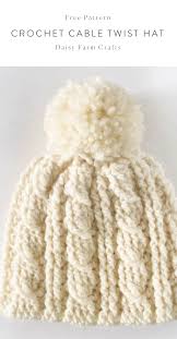 Great for advanced beginners and crocheters who have never done crochet stitches before. Daisy Farm Crafts Crochet Cable Hat Pattern Crochet Cable Crochet Hats