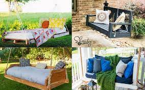 A huge fabric piece held from corner to corners and tying them altogether with the ceiling will make this hammock indoor swing ready for. 15 Diy Swing Bed Plans And Design Ideas For Your Porch