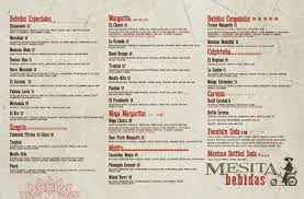 Mesita Menu In Rockville Centre New York Usa