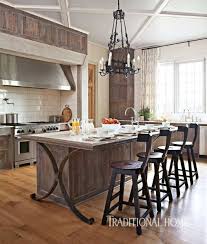 Pecky Cypress Cabinets Are Finished With A Lime Wash The Island Is Actually A Freestanding Table With Cabinets Home Bungalow Interiors Interior Design Advice