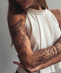 Fingers are best for small tattoos. Decent Full Sleeve Half Mandela And Flower Tattoo Design Love Life Fun Cuff Tattoo Girl Shoulder Tattoos Sleeve Tattoos For Women