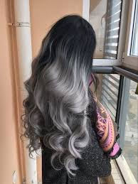 Black And Gray Ombre Hair 100 European Real Human Hair Wigs Wavy Ombre Grey Lace Front Wig Full Lace Wigs Ebay Ombre Hair Color Grey Ombre Hair Hair Color For Black Hair