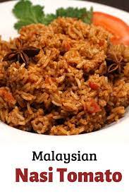 Nasi Tomato Tomato Rice Recipe Malaysian Cuisine Malaysian Food Recipes