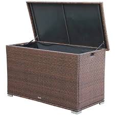 Outdoor storage and deck boxes are a great way to store outdoor accessories and provide extra seating. Direct Wicker Anita 67 In L X 67 In 264 Gallon Brown Plastic Deck Box Lowes Com Deck Box Storage Patio Storage Waterproof Patio Storage