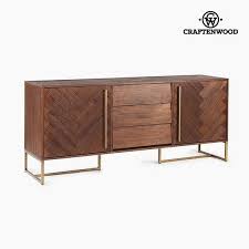 Sideboard Acacia Mdf 180 X 45 X 80 Cm Serious Line Collection By Craftenwood Sideboard Acacia Mdf Sideboard Retro Sideboard Wooden Cabinets
