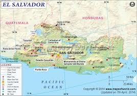 el salvador map map of el salvador