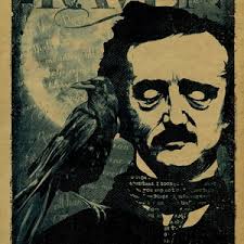 The Raven by Edgar A Poe Poster. 12x18. Kraft Paper. Nevermore. Knoxville.  Art. Print. Printing. Goth. Horror. Typography. Macabre. Gothic.