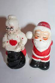 Salt pepper shakers salt and pepper cut out shapes santa cookies vintage christmas ornaments marzipan mr mrs quick easy meals xmas. Mr And Mrs Claus Salt And Pepper Shakers Vintage Santas Made Etsy Christmas Kitchen Decor Vintage Santas Vintage Christmas Decorations