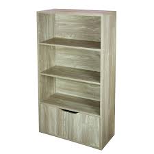 Ibf 2 tier bookshelf solid wood, 2 shelf bookcase modern, industrial rustic book shelf for office, farmhouse wooden and metal open etagere bookcase for living room bedroom, distressed gray and black. Home Basics Natural 2 Shelf Bookcase In The Bookcases Department At Lowes Com