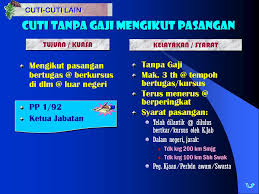 Kemudahan Cuti Pegawai Awam Ppt Download