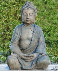 Browse through our huge selection of small and large buddha garden statues. Edler Buddha 50cm In Grau Aus Magnesia Figur Modell Monch Garten Flobo Deko