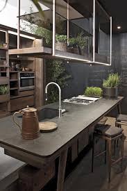 Eclectic kitchen with white countertop and bali wood slab. 40 Amazing And Stylish Kitchens With Concrete Countertops