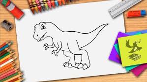 Une planche modèle pour dessiner des dino avec les enfants. Hoe Teken Je Een Dinosaurus Zelf Dino Leren Tekenen Youtube